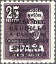 Spain 1950 Visita Del Caudillo A Canarias 25 Pesetas Verde Edifil 1083. Spain 1950 Edifil 1083 Falla. Subida por susofe